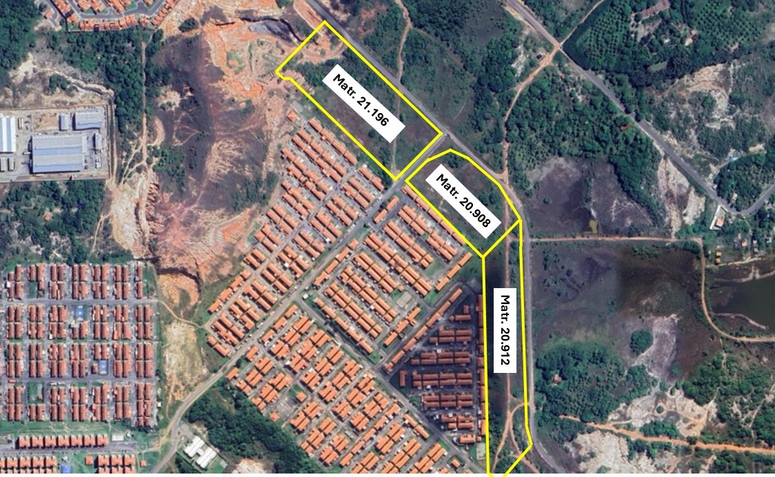 Terrenos com área total de 81.961,44 m²