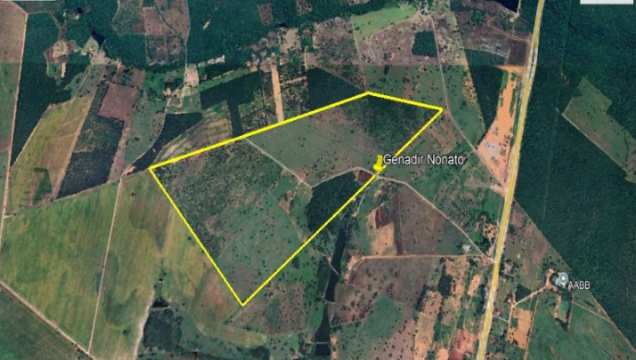 Área Rural com 122,81,91ha - Zona Rural GURUPI TO - leilão extrajudicial - GURUPI TO - lance mínimo R$ 1.900.000